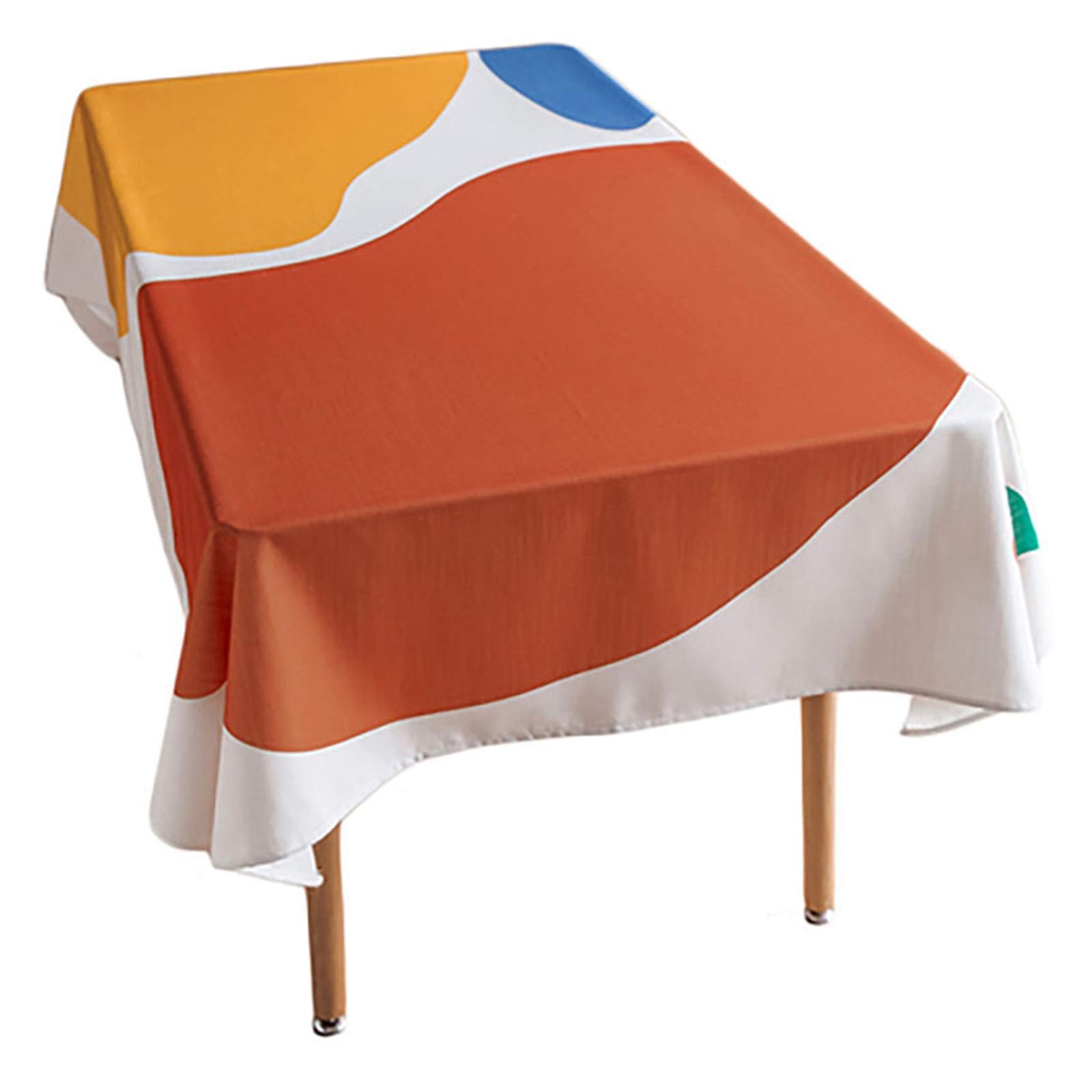 Nappe bloc de couleur artistique 140x230cm nappe polyester moderne