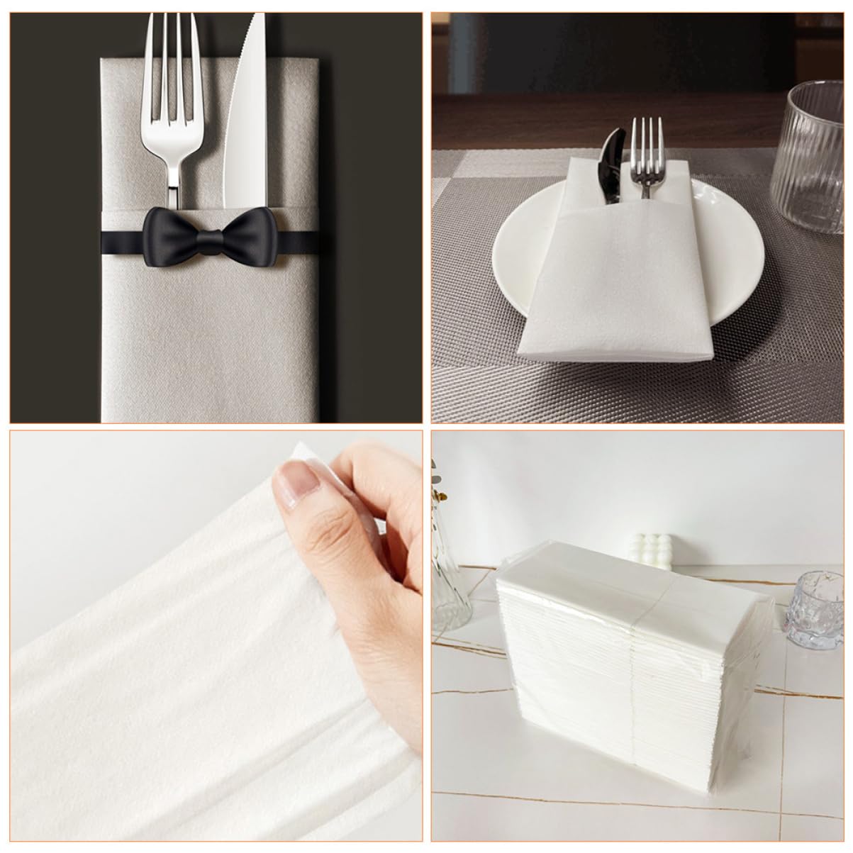 PLAFOPE 50 Unidades Servilletas de Papel para Fiestas Servilletas de Mesa Desechables Gruesas y Suaves para Banquetes Bodas Cenas Diarias