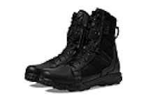 5.11 Tactical Men's A/T Boots, 8-Inch, Side Zipper, All Terrain Work Boot, Black, Style 12431ABR
