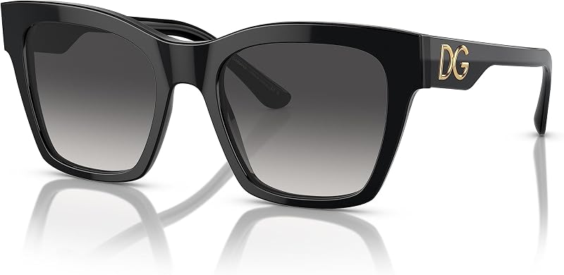 Dolce & Gabbana Mujer DG4384 Negro/Gris Degradado Talla única