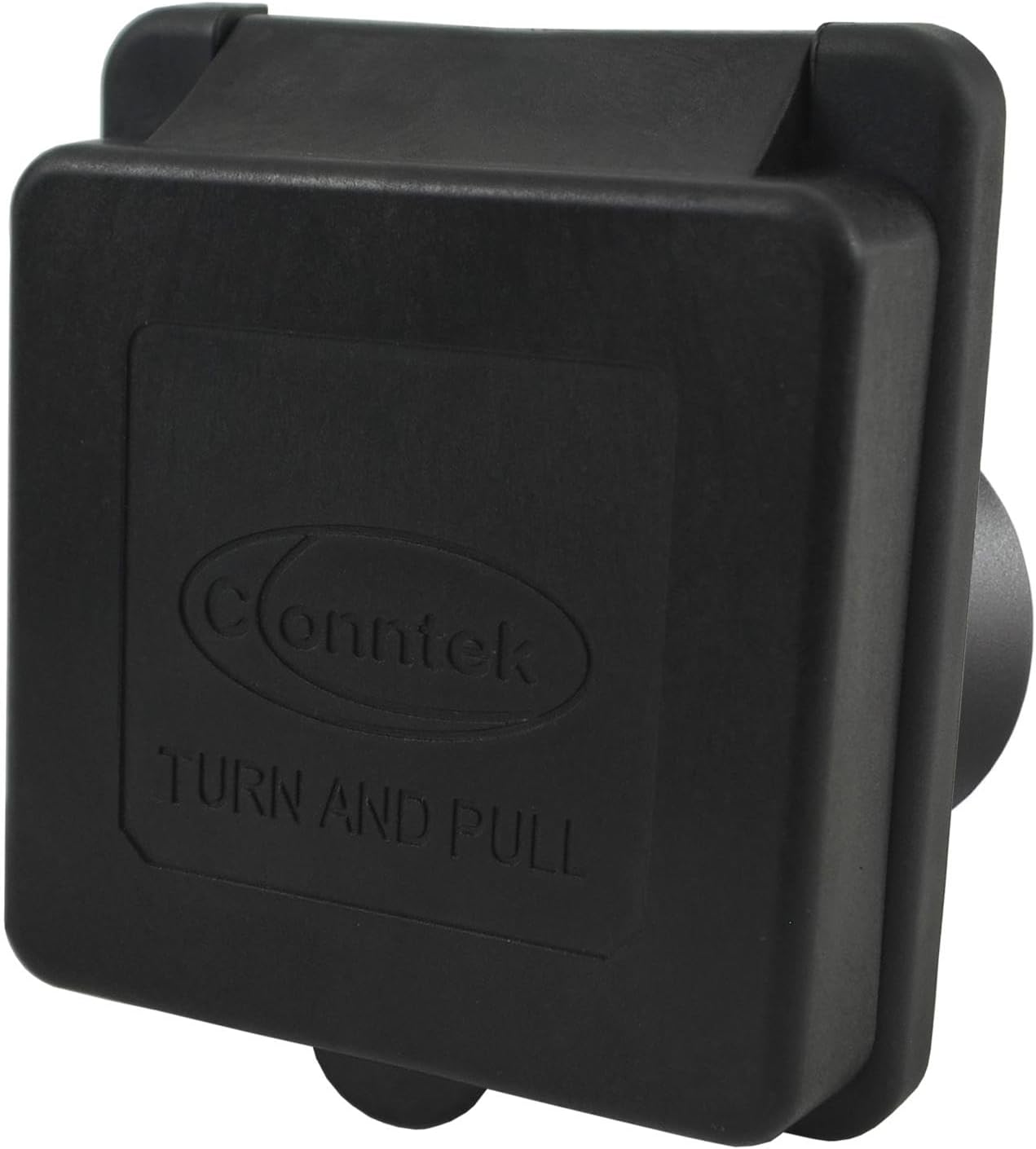 Conntek 80458-SQBK RV 30-Amp Straight Blade Black Squire Cover RV/Marine Inlet