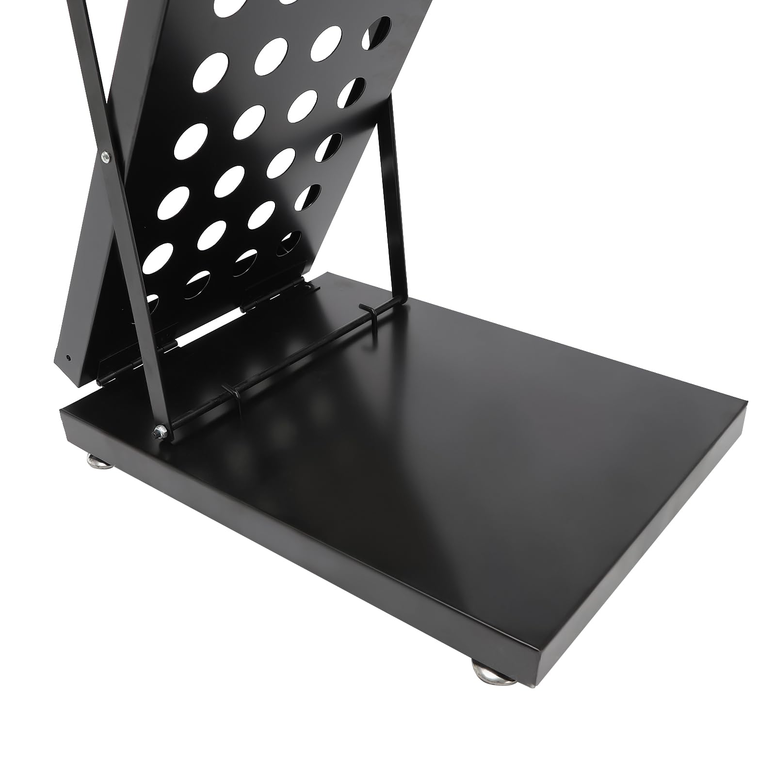 Faltbare Prospektständer, 5 Etagen Zeitschriftenständer A4 Infoständer Bodenstehender Literaturständer für Büro und Messe, 40×27×160 cm, Schwarz