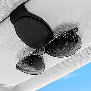 Sunglasses Holder For Car,Car Glasses Holder Visor Sunglasses Holder For Car With Logo Compatible With Peugeot 107 207 407 408 206 306 307 308 406 806 3008 4008,Clip-on Sunglasses Holder Black - View #4