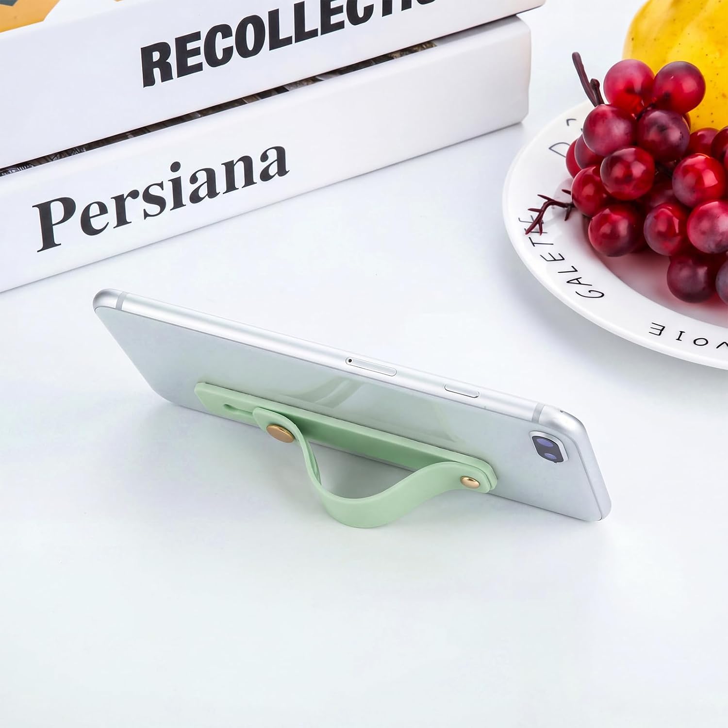 Weewooday 6 Pieces Phone Finger Strap Grip,Bright Color,Fashionable image 4