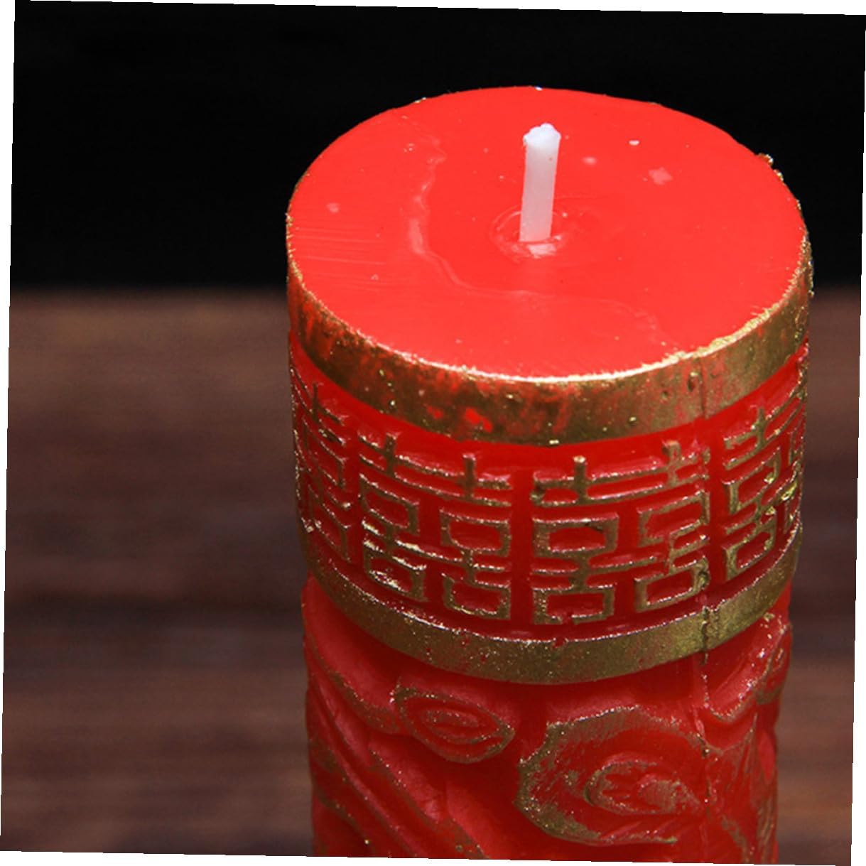 KICHOUSE 1 Pair Chinese Wedding Candle Decors Red Paraffin Candles Lightweight Portable Wedding Party Supply for Marriage Room Layout Decor
