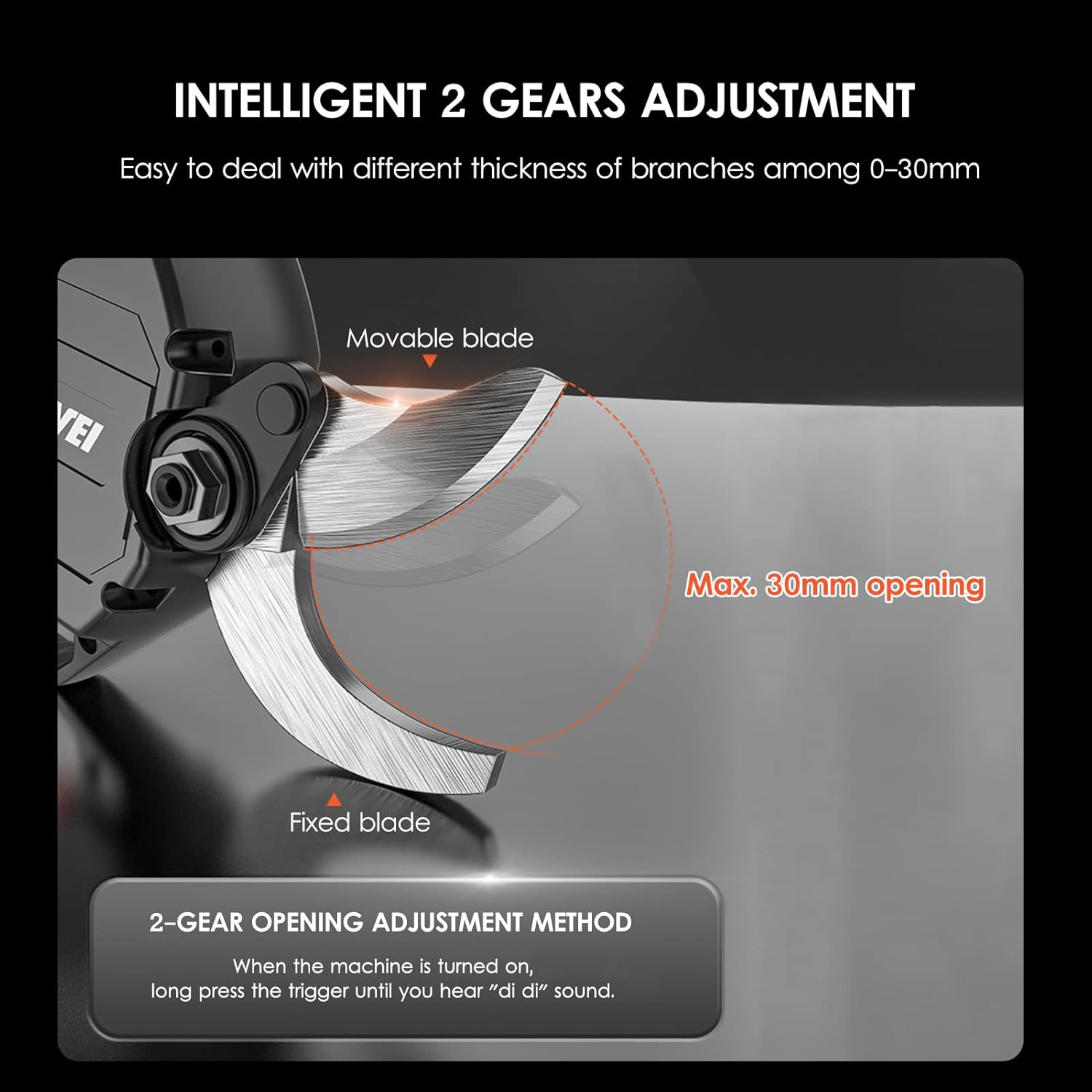 21V Brushless Cordless Electric Pruning Shears 2 Pack 2000mAh Rechargeable Battery 0.8-1.2 Inch Cutting Diameter with Tree Branch Pruner Garden Clippers Father's Day Gift