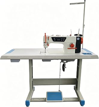 5000 Stitches Per Minute Industrial Sewing Machine,550W Commercial Sewing Machine for Leather Canvas Denim with Sewing Kit, LCD Touch Screen Sewing Machine with Worktable Drawer and Sewing Kit