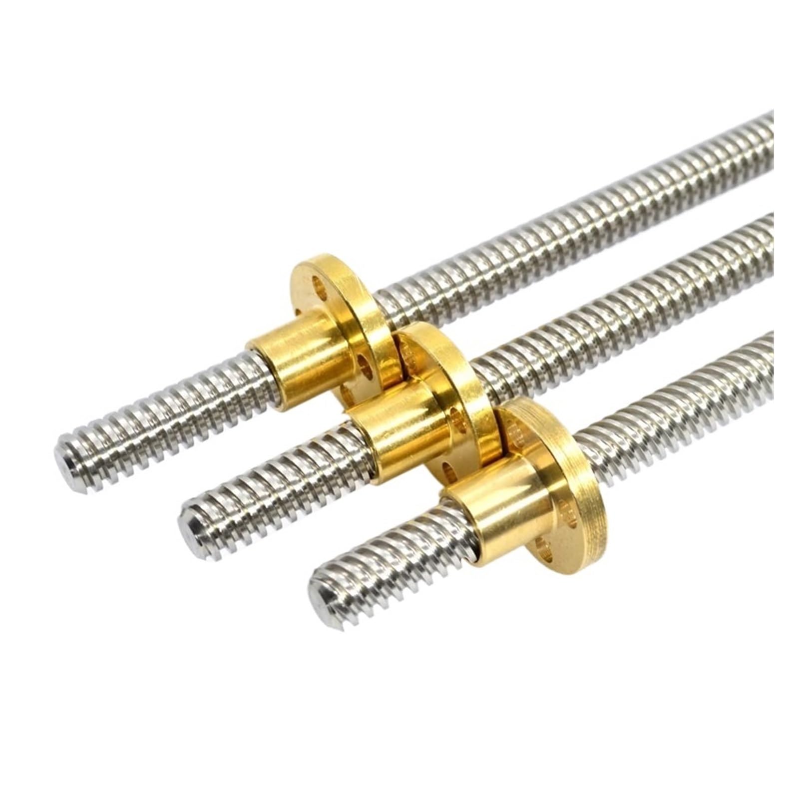 Linear Motion CNC Ball Screw 1pcs Screw T6 Lead 4mm Screw+Flang Cooper Ball Nut 100mm-1000m(150MM)