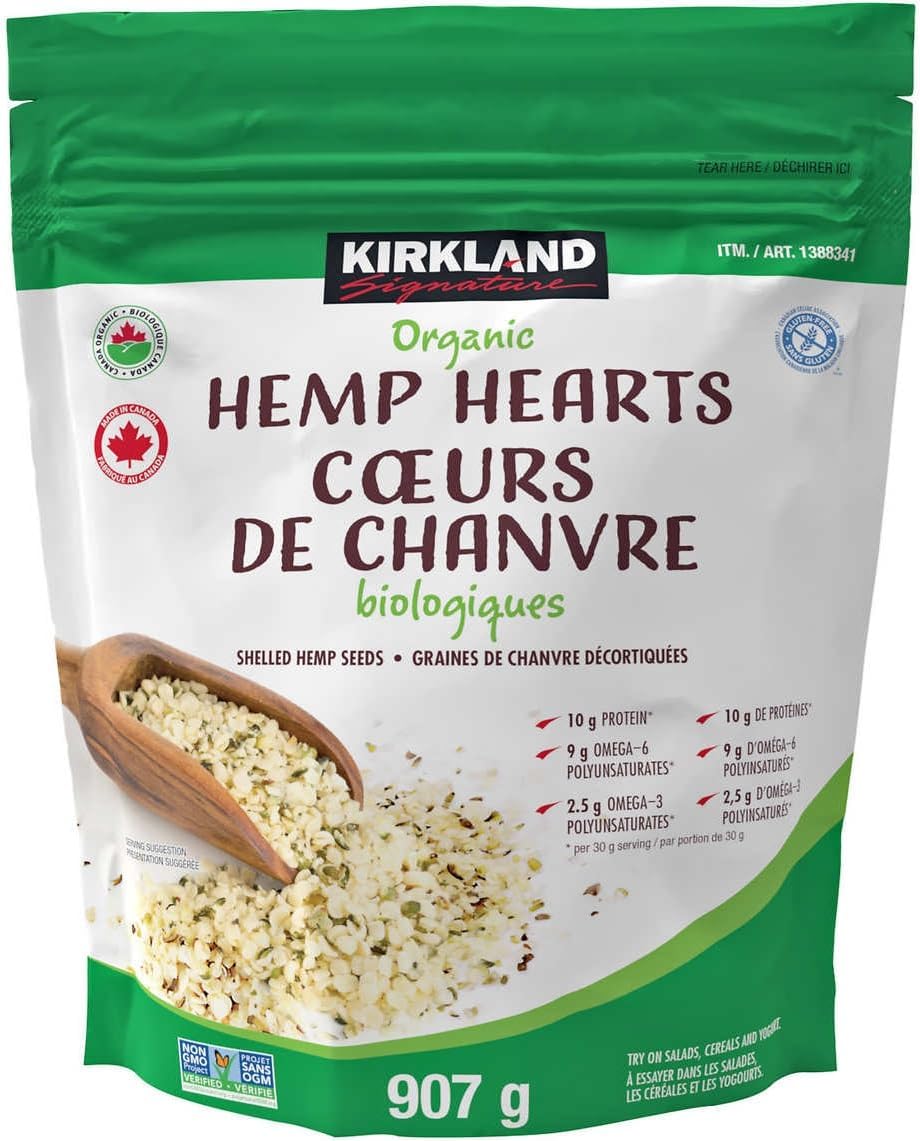 907gr. Organic Hemp Hearts (Seeds). Kirkland Signature. (2Lbs.) (32oz