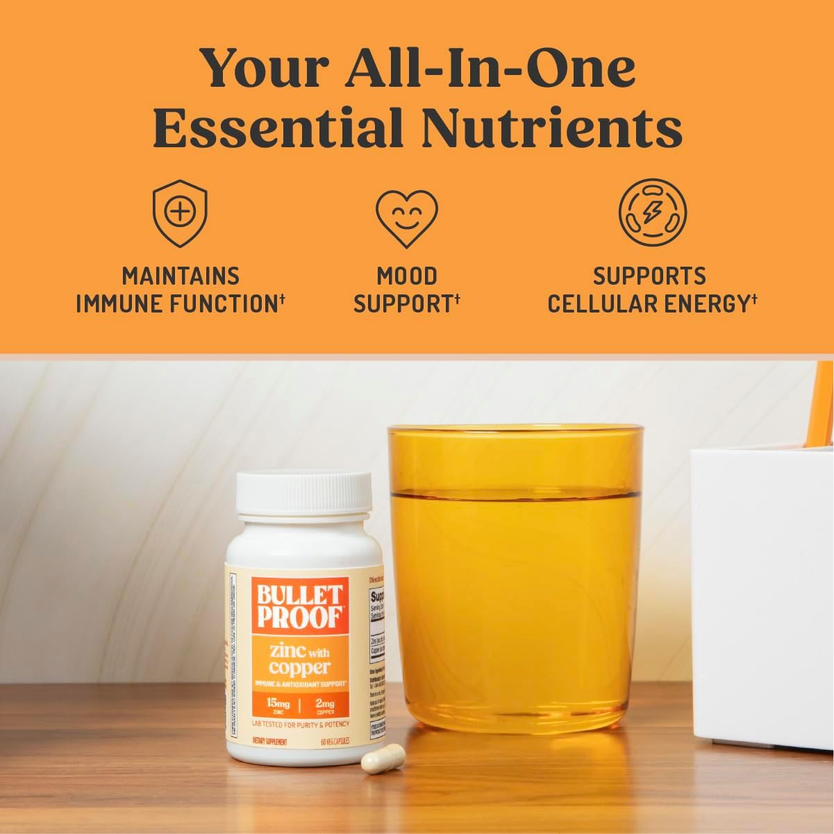 Bulletproof Zinc with Copper Capsules, 60 Count, Minerals and Antioxidant Supplement for Immunity and Mood - Image 5