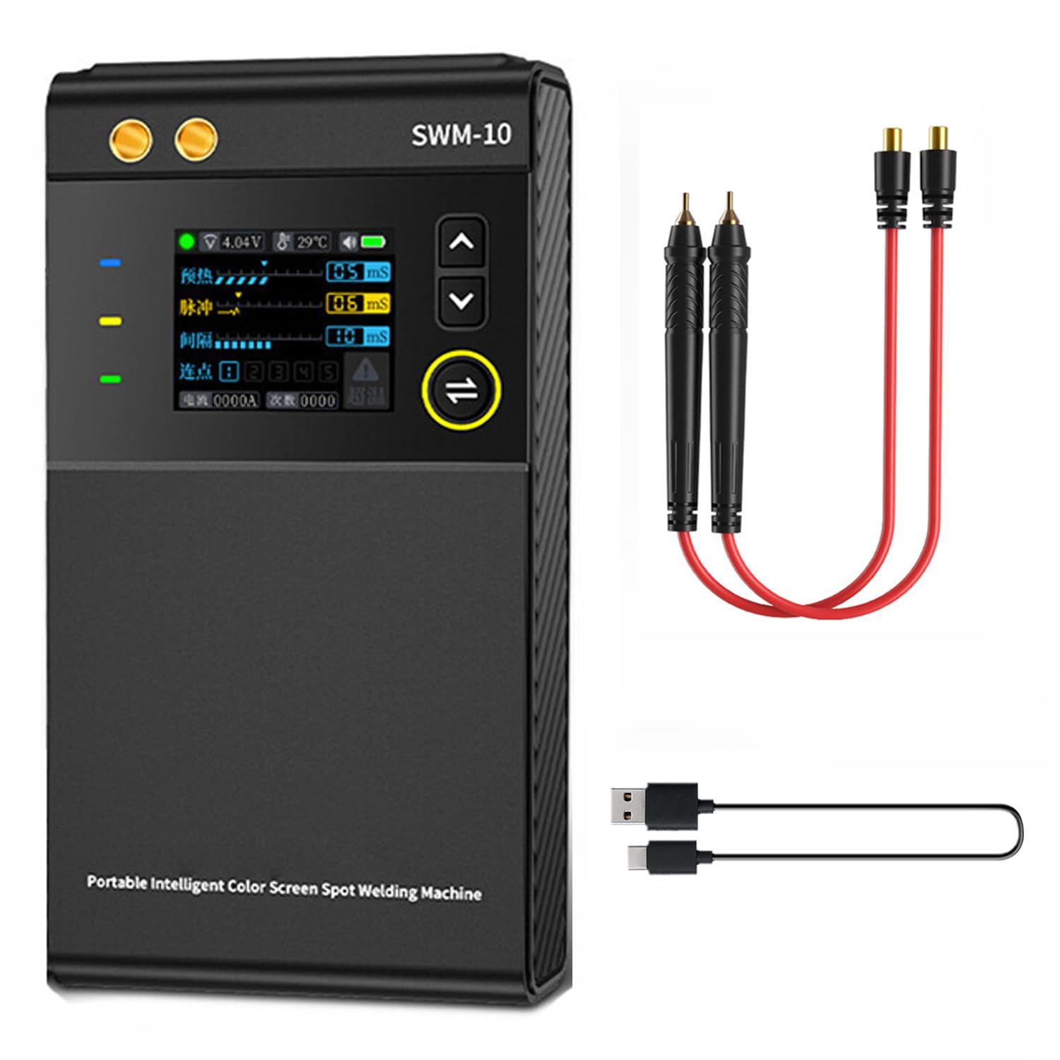 Treedix Battery Spot Welder, Handheld Welder Double Pulse 4 Combination Gears Adjustable, 5000mAh Spot Welding 0.1MM-0.25MM for Nickel, Iron, Steel,