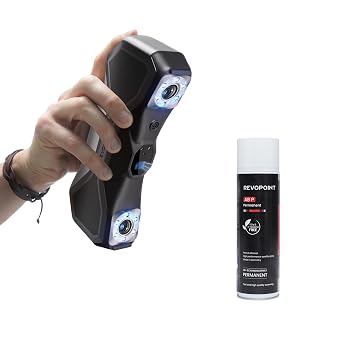 Revopoint MetroX Pro 3D Scanner & 3D Scanning Spray Bundle, Industrial-Grade Precision 0.01mm, 4 Scanning Modes, Interactive Screen Sharing, Full Color