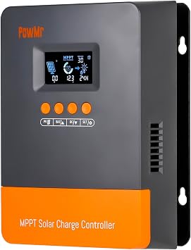 PowMr MPPT 60A Solar Charge Controller 12V/24V/36V/48V Auto, Support up to 12 Solar Controller in Parallel, Charging Current Can be Set in Range of 260AParallel Version