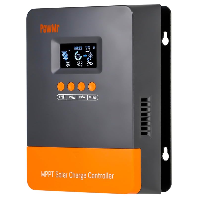 Controlador de carga solar MPPT PowMr 60 A 12 V/24 V/36 V/48 V automático, paralelo com até 12 unidades, POW-M60-ULTRA-1