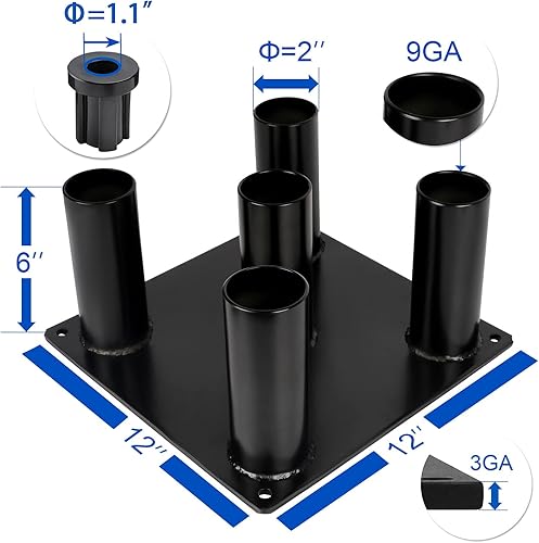 Miniatura 2 de Eapele Soporte de almacenamiento para barras olímpicas de 1" y 2" barras EZ-Bars Trampa (5 barras)