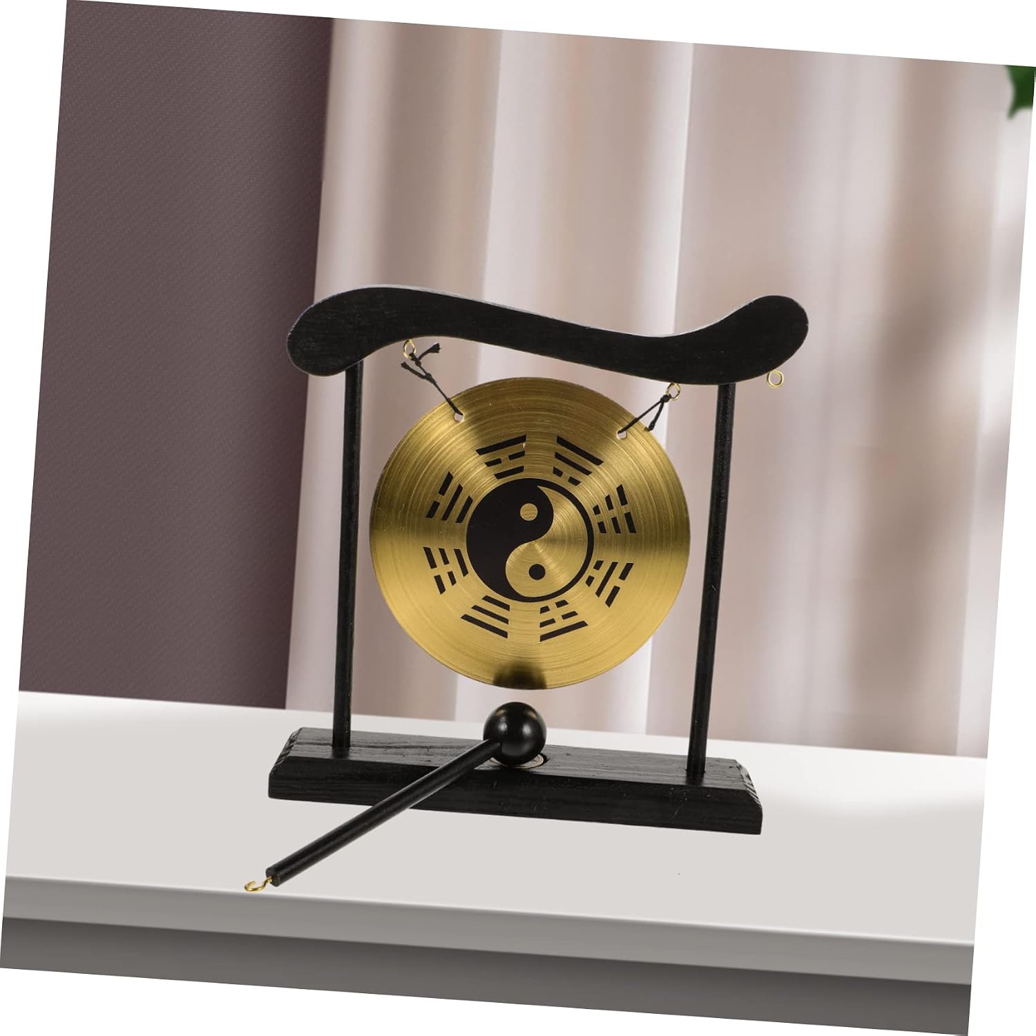 Copper Alloy Decor Gong 12 Indoor Tabletop Ornament for Home and Office Blessing Craft for Housewarming and Art Display