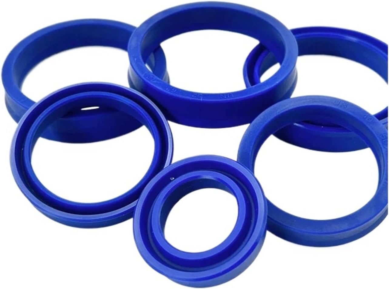 1pc UN Blue Polyurethane Oil Seal for Hydraulic Cylinders and Power Transmission Units ID 53~58mm OD 63mm~78mm(55x72x10mm x5pcs)