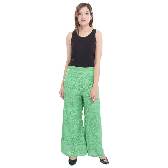 Printed Green Color Georgette Plazo 