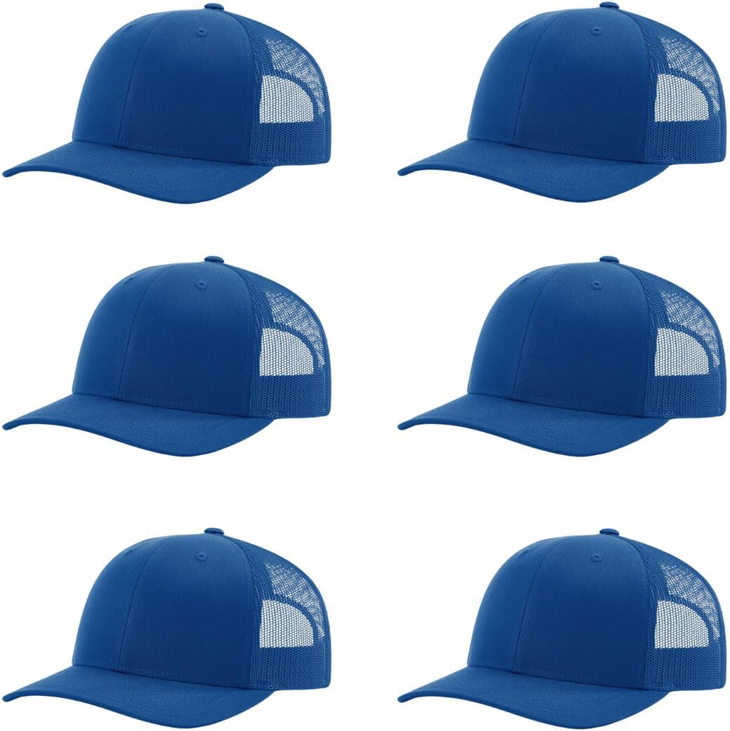 Richardson 112 Classic Six-Panel Adjustable Snapback Trucker Cap | Bulk Packs Available