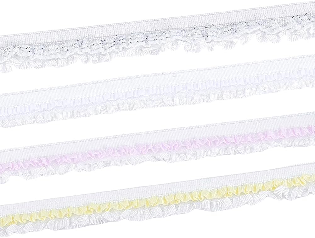 17.49 Yards 8 Colors Ruffle Trim Fabric Trims 1 inch Wide Ruffle Trim Fabric Trims Edge Trimming for Sewing Making Crafts Dress Curtain Wedding Costume Pillowcase Supply