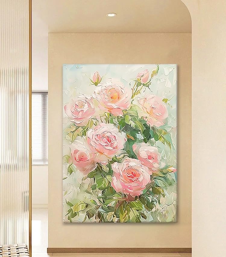 Décoration murale abstraite fleur de rose pour une maison cocooning