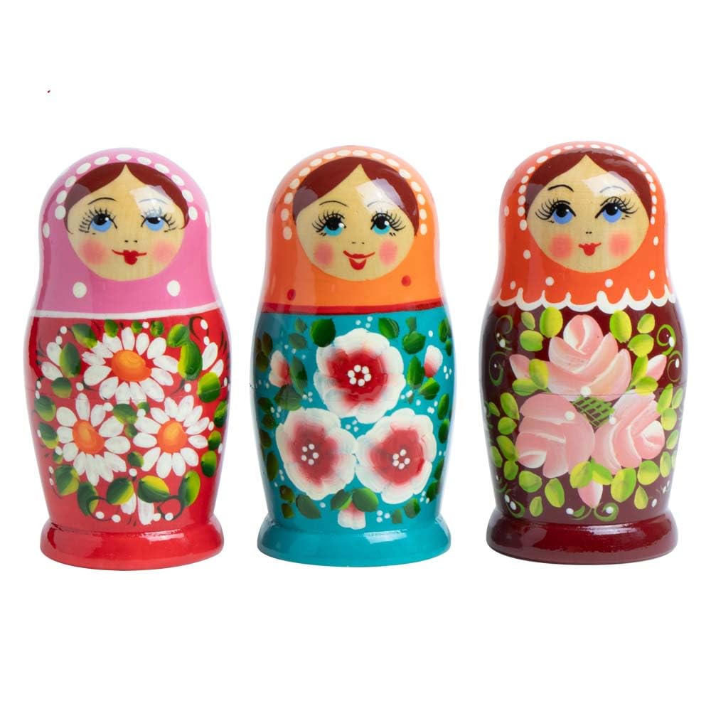 Rossijanochka Matrioska Babushka - 13 cm altezza - 6 bambole in legno - diversi motivi - Bambola in legno Matrёшка