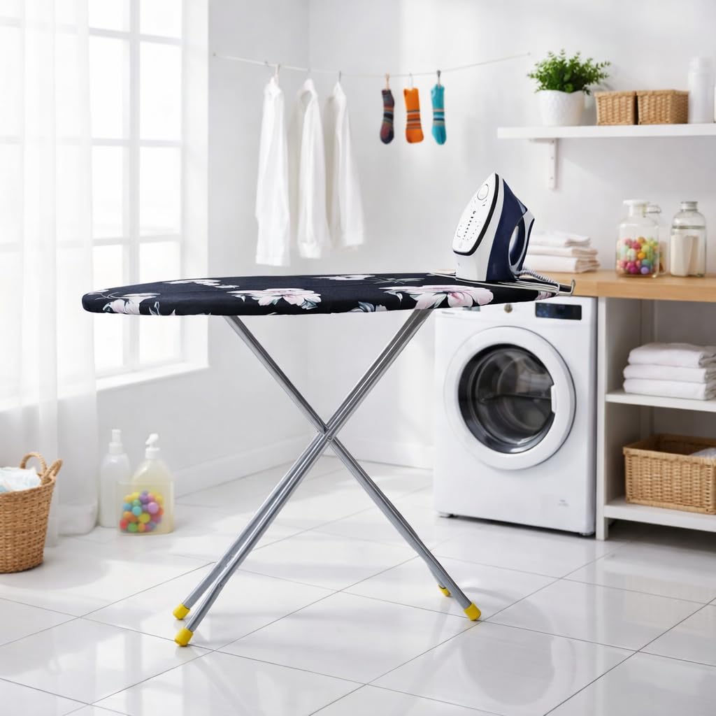 Maanit Wooden Heavy Self Standing Ironing Board/Table 18 Inch | Foldable Portable Iron Board with Iron Stand | Strong Stable Base for Home Use