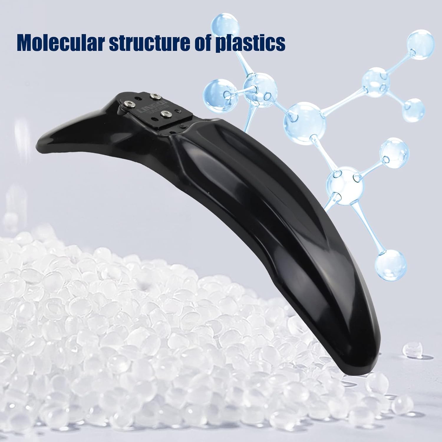 Modified Upgrade Front Fender for SURRON Light Bee With Strong Iron Bracket, Front Mudguard Fit to SUR RON E-bike (BLACK)