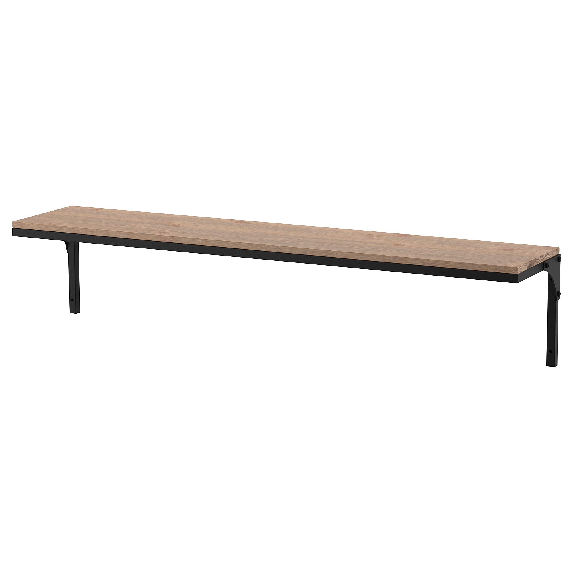 Étagère murale noire FJÄLLBO meuble de rangement mural robuste en acier