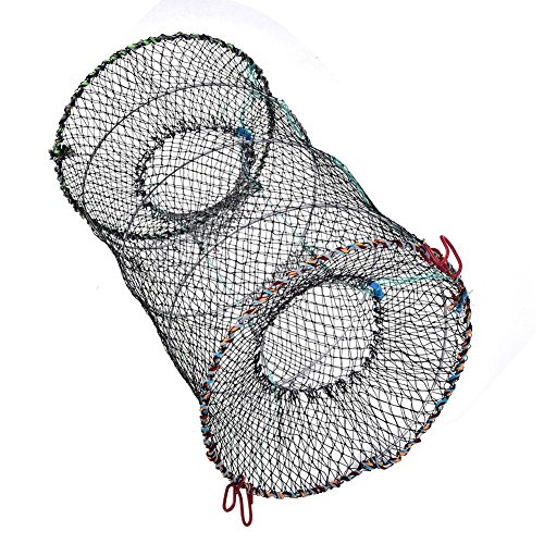 Gaiola de armadilha de peixe, rede fundida de pesca dobrada para camarão iscas de caranguejo gaiola