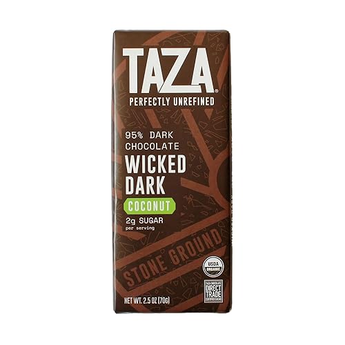 Miniatura 5 de Taza Chocolate Organic Wicked Dark 95% Dark Bar Paquete variado paquete, 2.5 oz (4 unidades), vegano