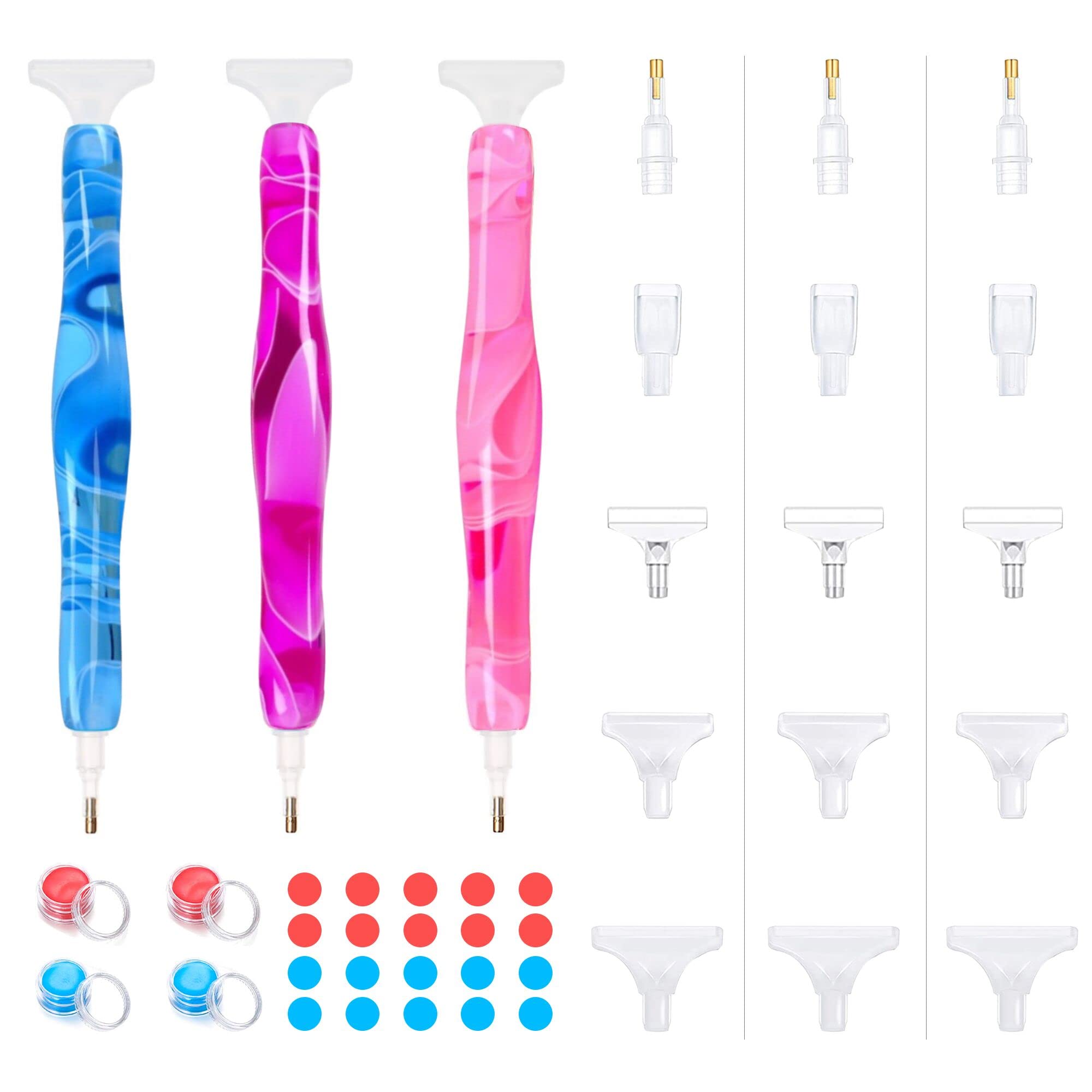 DanziX Diamant-Malstift Set – 4 Spiralstifte Mit Zubehör Für Diamantmalerei & Nageldesign