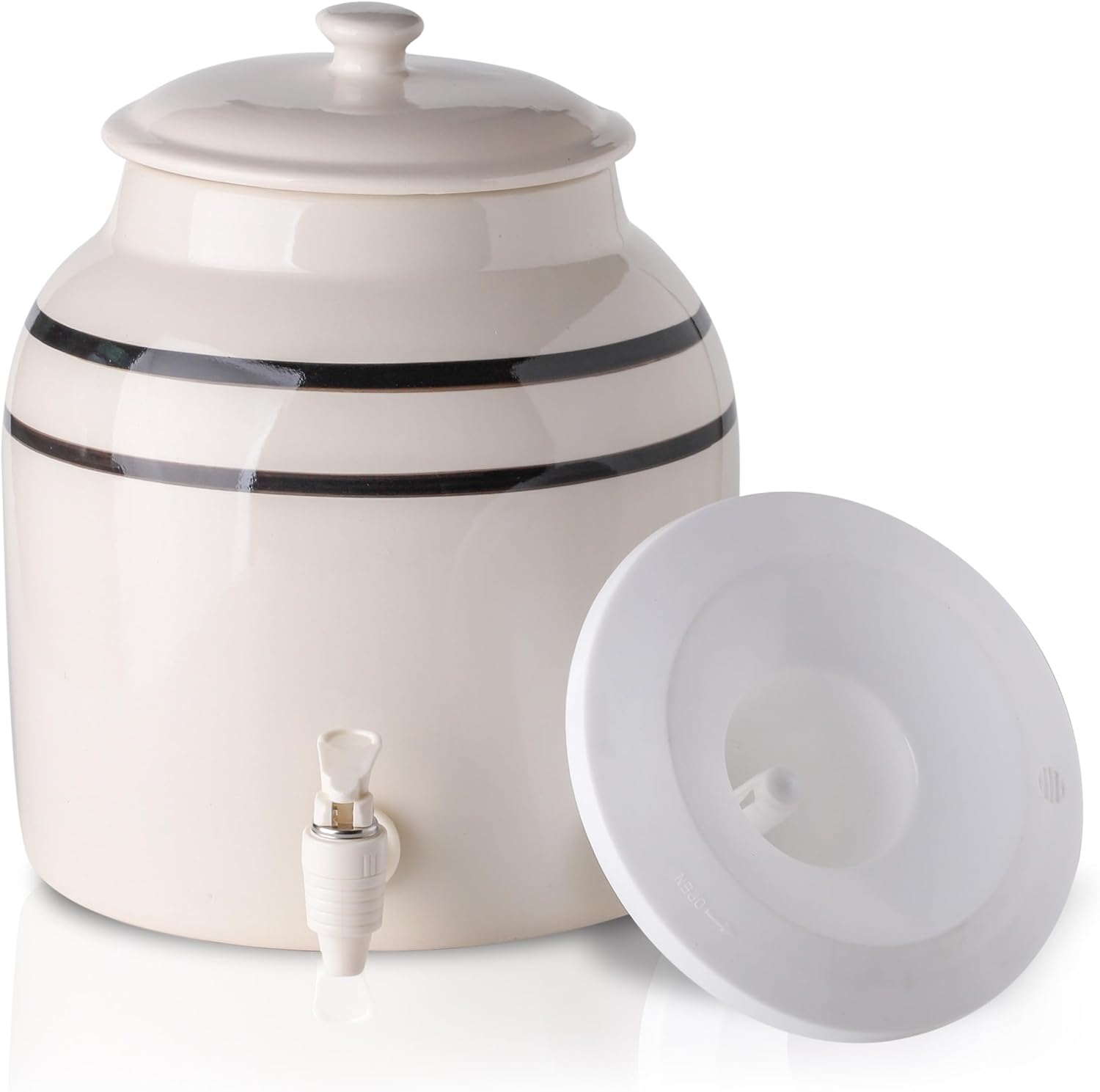 Neaylfe Porcelain Ceramic Crock Water Dispenser, Porcelain