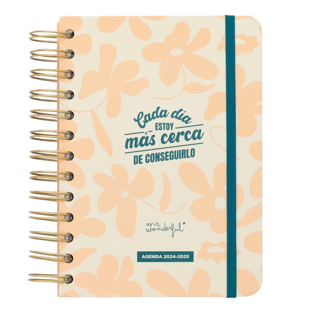 Mr.Wonderful - Agenda pequeña Office 2024-25 Diaria - Cada día estoy más cerca de conseguirlo - Agenda Escolar con Organización Diaria - Estilo Office