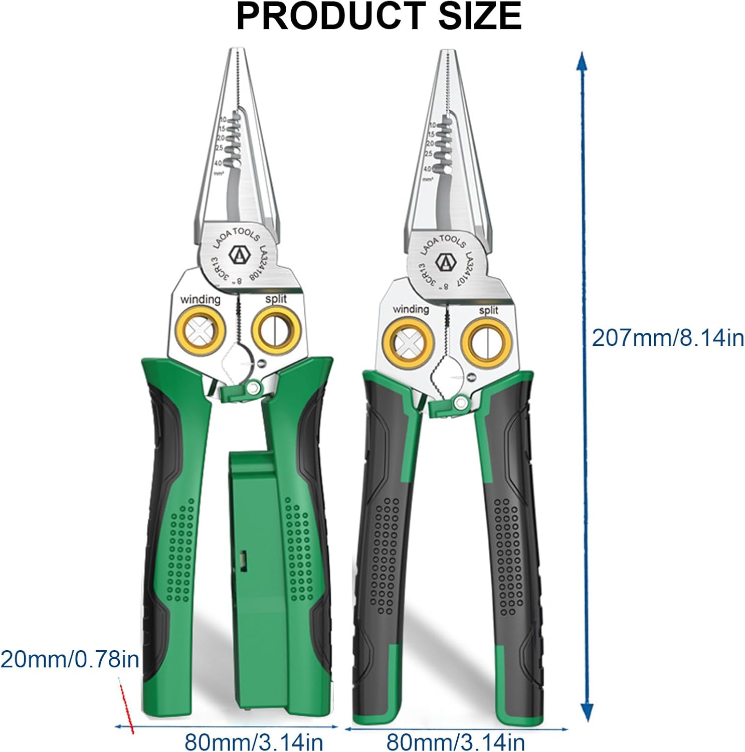 Stainless Steel Wire Strippers with Voltages Multifunctional Cable Scissors for Electricians and DIYer Enthusiasts Wire Cutting