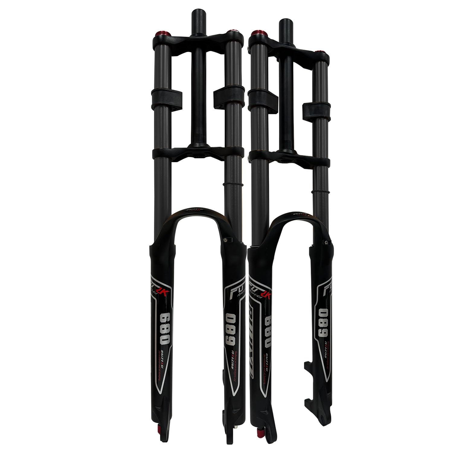 WIQUYBML Mountain Bike Suspension Fork 26 27.5 29in Downhill Air Disc Brake Front Forks Straight Tube 28.6mm Quick Release 9 * 100mm QR Travel 180mm Rebound Adjust(Black,27.5in)