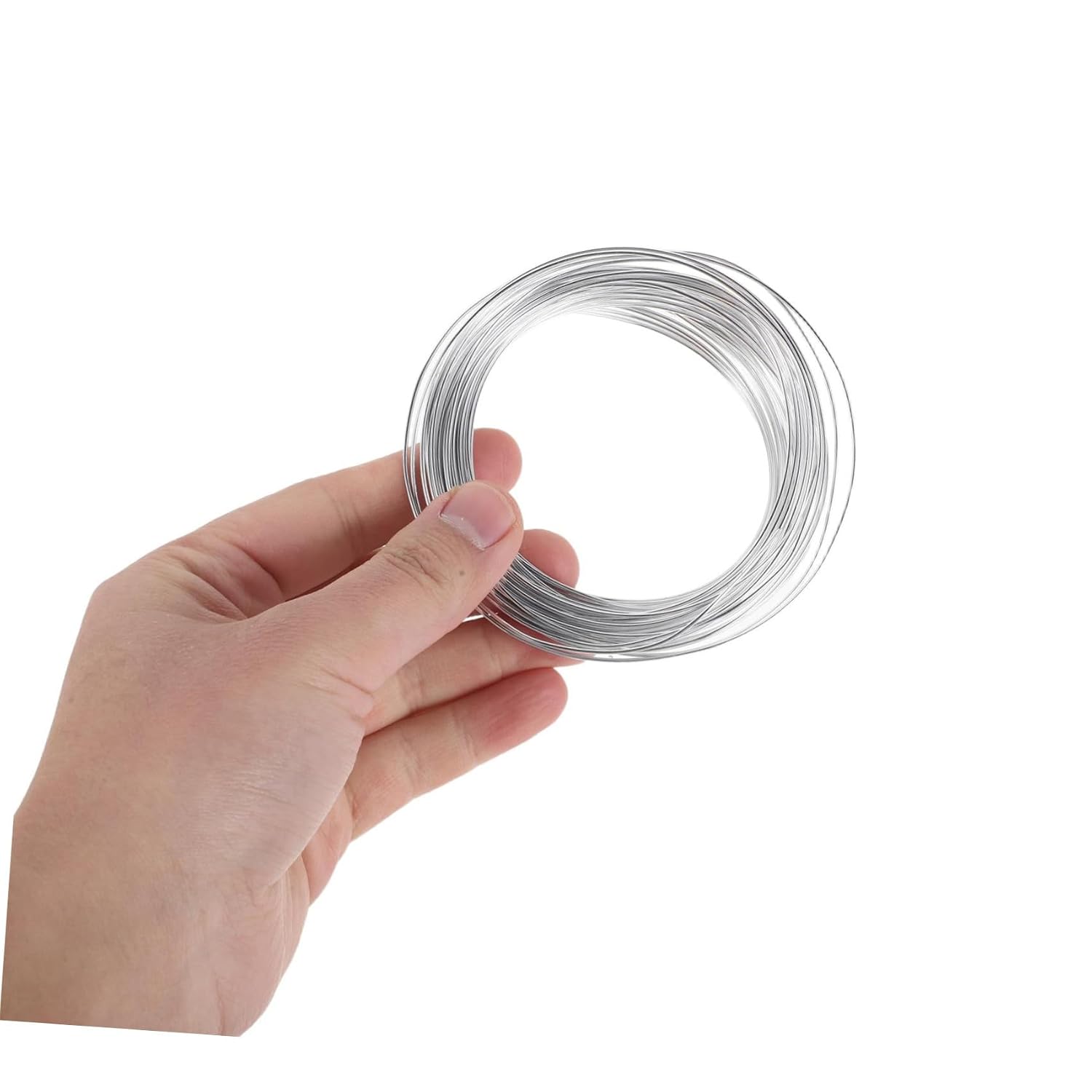 BETOOKY 6 Rolls Aluminum Wire for Crafts and Gardening Flexible 1mm Diameter Silver Floral Wire Friendly and Compatible with Pliers and Scissors and Craft Sessions