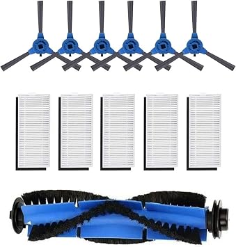 TEidea Vacuum Cleaner Filter Main Side Brush, Compatible for Eufy Robovac 11S, Bagotte Bg600, Imatine C800, Deenkee DK600