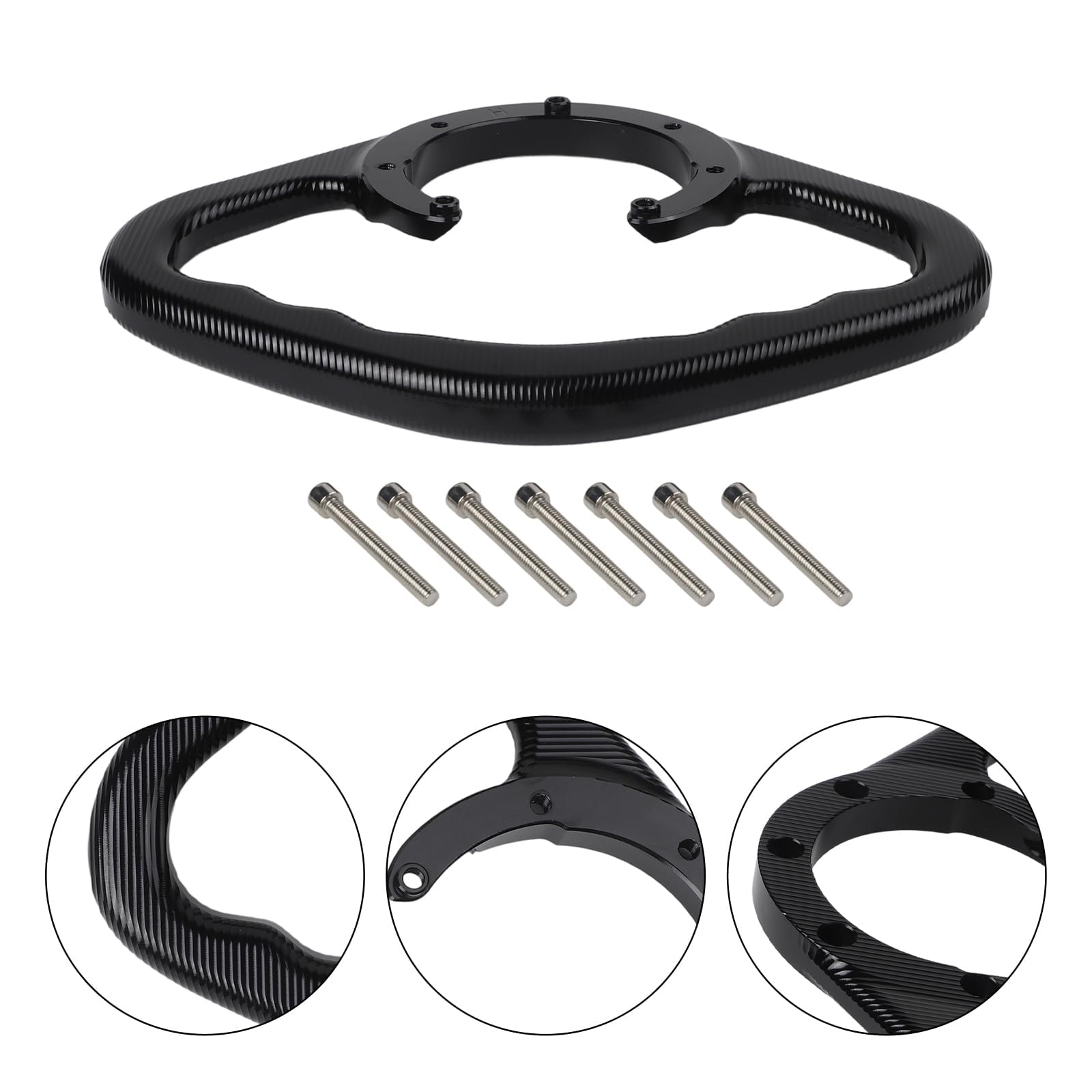 Poignée de réservoir de Moto en Aluminium CNC pour Honda CBR600 CBR 1000RR 900RR 250RR VFR400 CB 600F VTR1000 Bouchon de réservoir de Carburant Accoudoir Passager (Rouge)