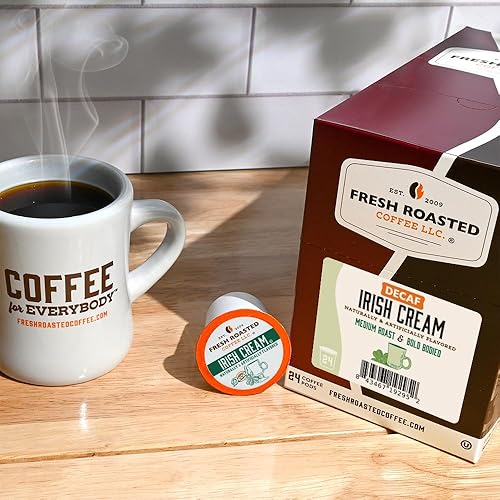 Miniatura 308 de Fresh Roasted Coffee, Peaberry de Tanzania, tostado ligero, Kosher, compatible con K-Cup, 24 cápsulas