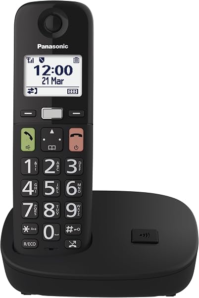 Panasonic KX-TGU110EXB Teléfono Inalámbrico Digital, Unidad Base y 1 Auriculares, Pantalla LCD, Botones Grandes, Llamada Favorita, Compatible con Audífonos, Negro - 4