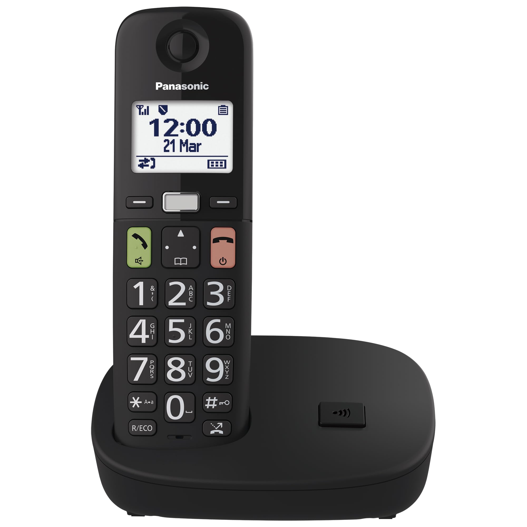 Panasonic KX-TGU110EXB Teléfono Inalámbrico Digital, Unidad Base y 1 Auriculares, Pantalla LCD, Botones Grandes, Llamada Favorita, Compatible con Audífonos, Negro — view 4