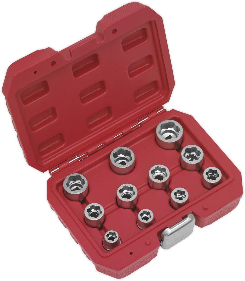 Sealey Ak7281 Bolt Extractor Socket Set 11Pc 3/8Sq Drive Metric