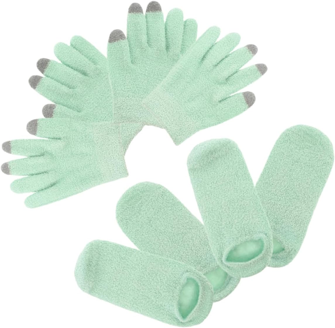 2 Pairs Touchscreen Gloves for Dry Hands with Moisturizing Gel, Comfortable Spandex Material, Skin Protection, Light Winter Gloves Suitable for Sports and Office Work