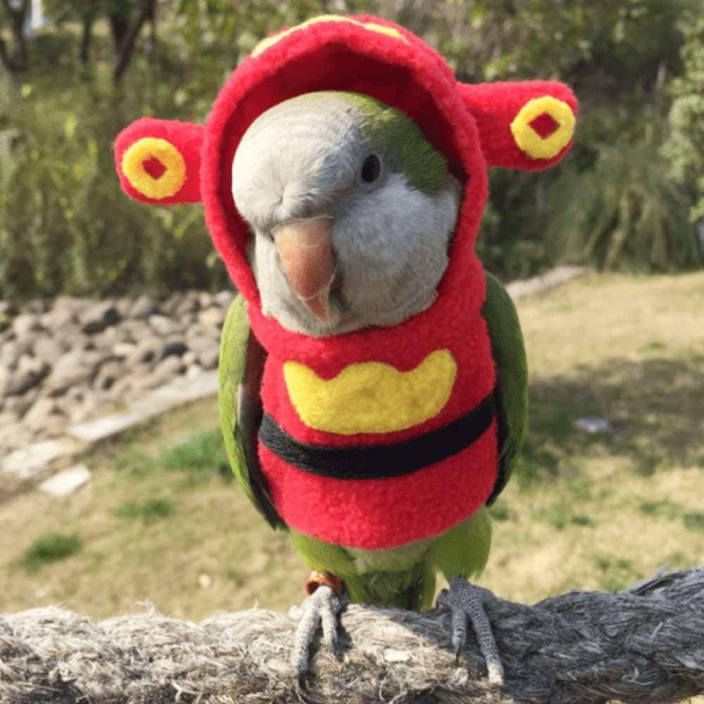 Bird Costume Bird Diaper Flight Suit Bird Clothes Cosplay Photo Prop for Parrots Lovebird Parakeet Cockatiel Small Animals Apparel (with Diaper,Lorikeet)
