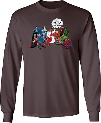 That's How I Saved The World Jesus and Superheroes Christian Long Sleeve T-Shirt