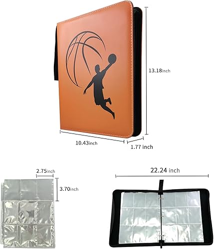 Miniatura 5 de Carpeta de tarjetas de baloncesto con mangas 900 bolsillos grande para tarjetas de baloncesto carpeta de tarjetas deportivas para tarjetas de la NBA