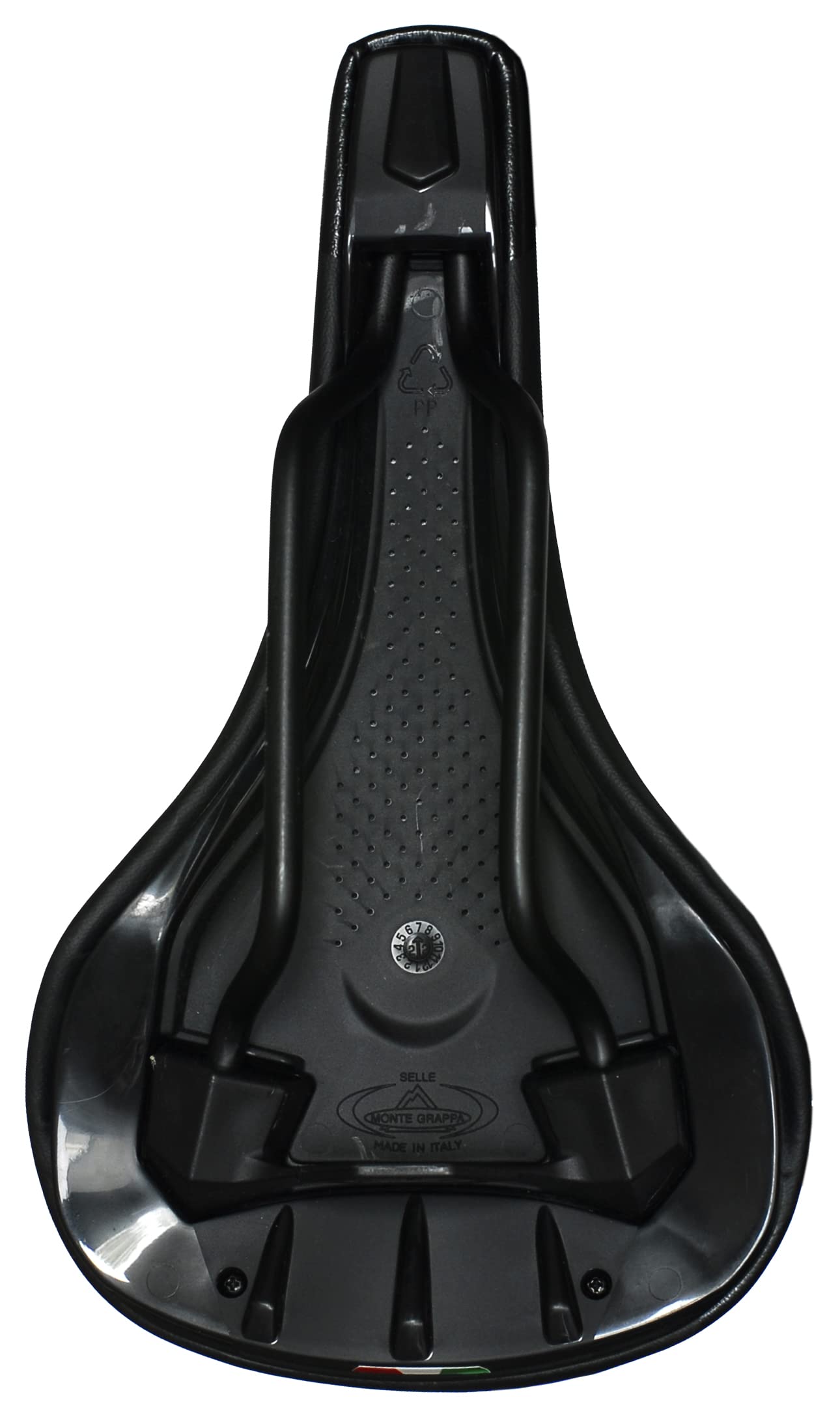 Sella Montegrappa da Bici per Uso E-MTB-GRAVEL Menador 3400, in Memory Foam Nero/Azzurro