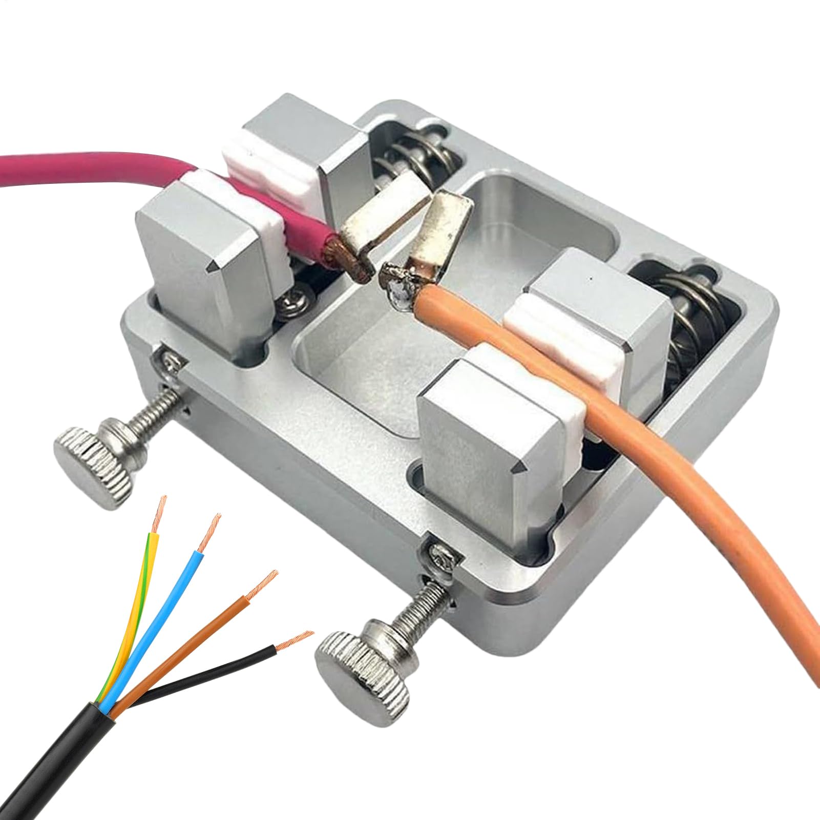 Sujetador para hilo de soldadura pinza ajustable para reparación de electrónica y pcb