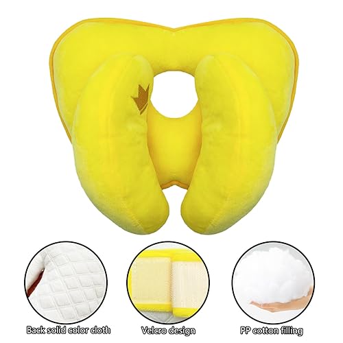 Miniatura 4 de Cochecito de apoyo para la cabeza del asiento de automóvil para bebé, cojín de viaje 2 en 1 con forma de plátano para asiento de automóvil,